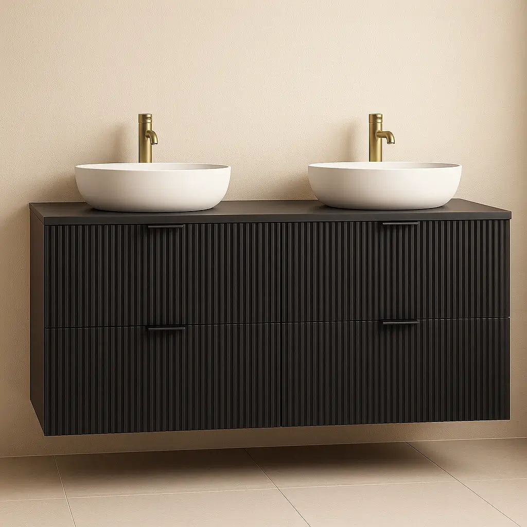 Dulap pentru lavoar 120 cm 4 sertare Willy - Negru