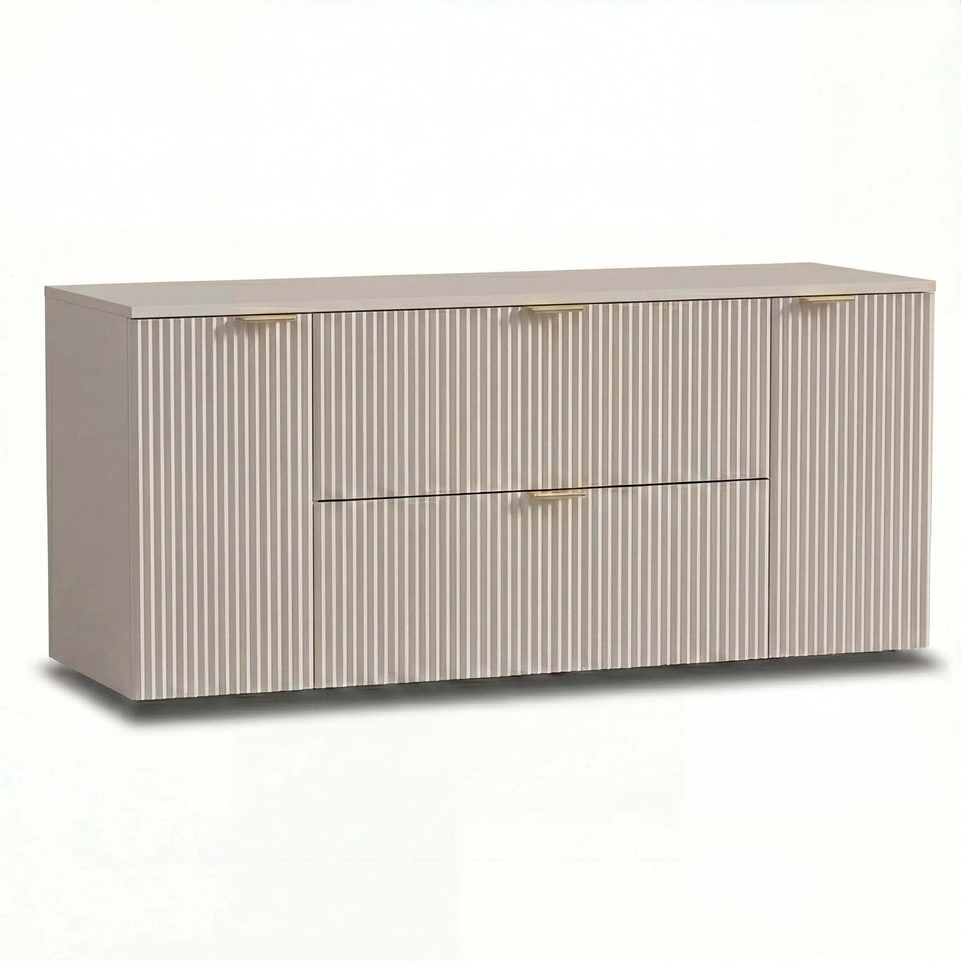 Dulap pentru lavoar 140 cm cu 2 usi, cu 2 sertare, fronturi canelate Willy - Casmir