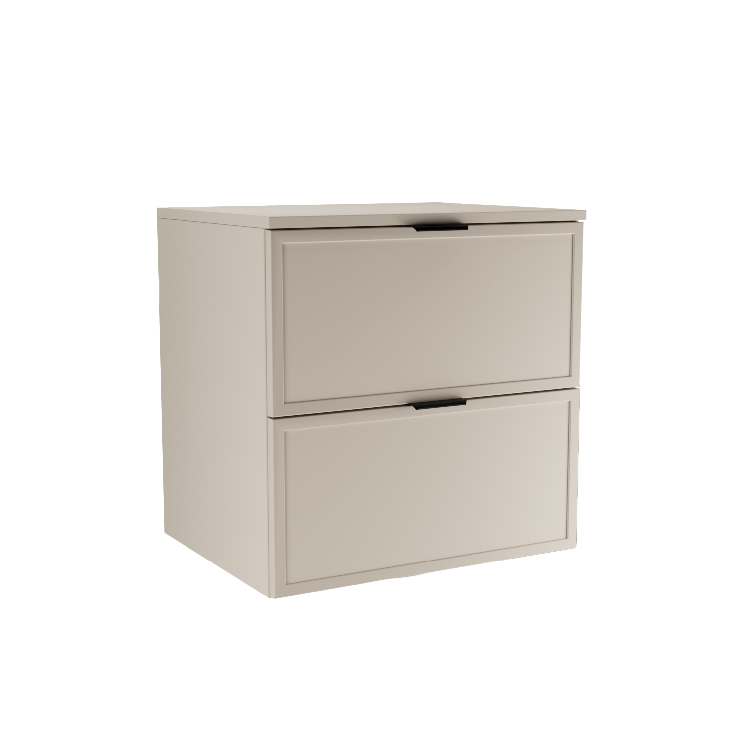 Dulap pentru lavoar 60 cm, 2 sertare, fronturi cu rama decorativa Roma - Casmir