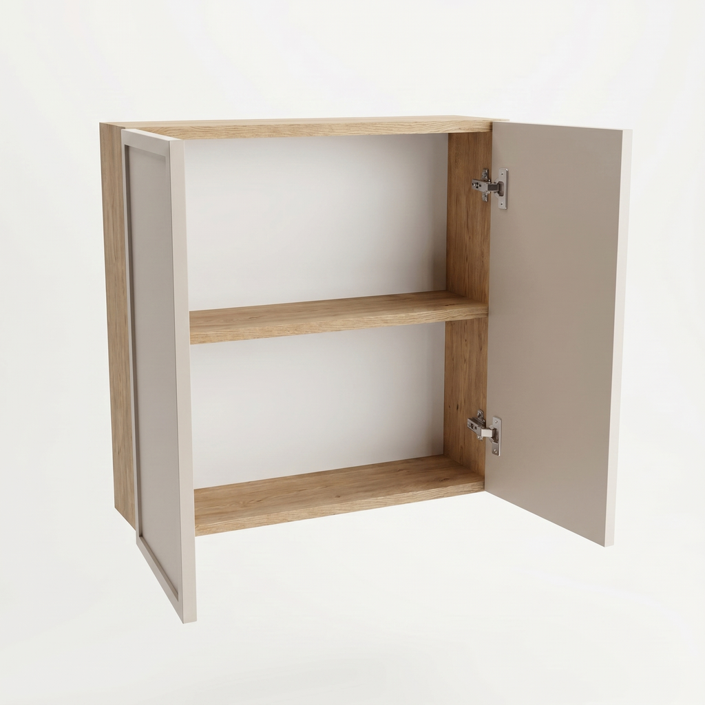 Dulap suspendat pentru baie de 60 cm cu 2 usi Roma - Casmir/Stejar Cremona