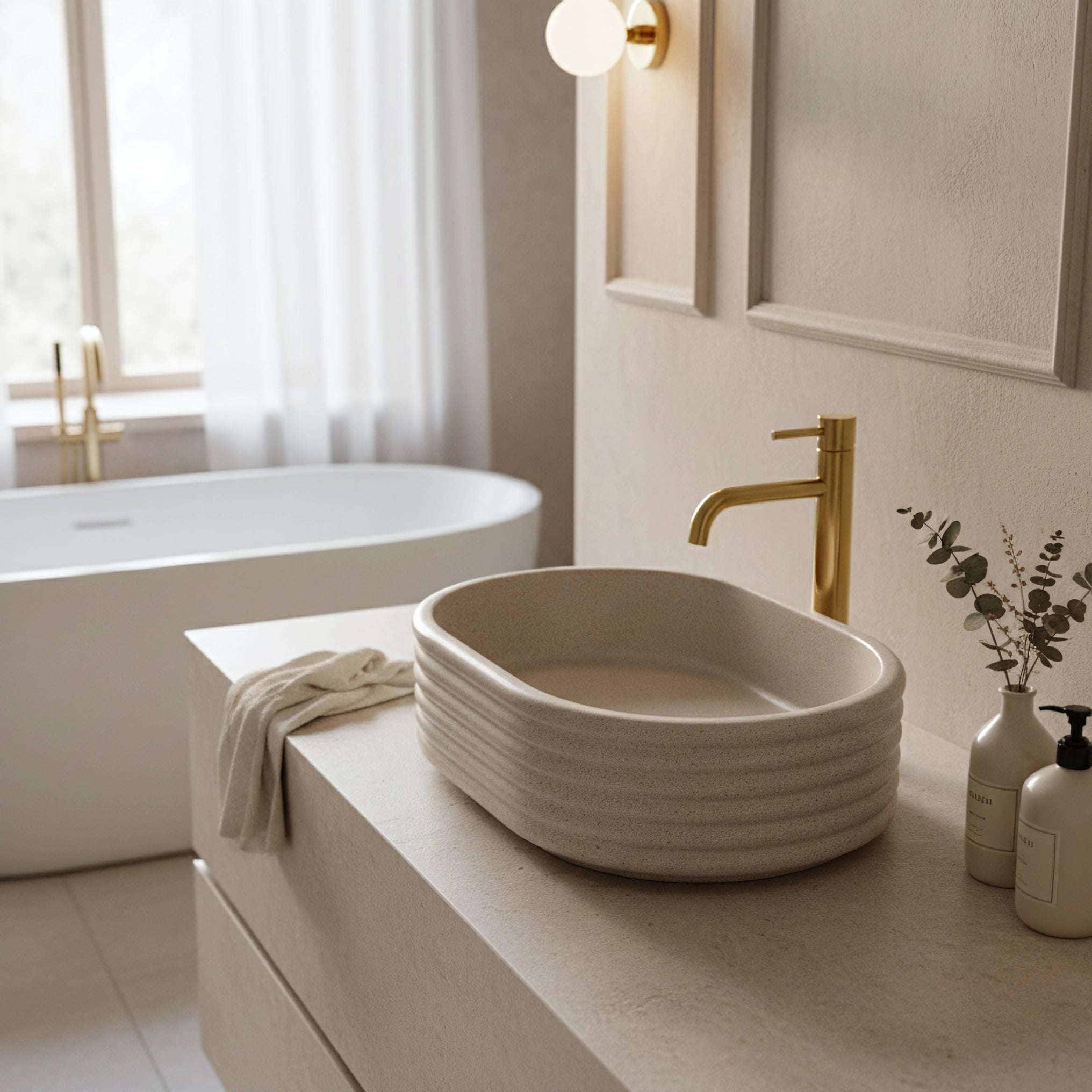 Chiuvetă de blat Nicoletta 50 cm - Beige