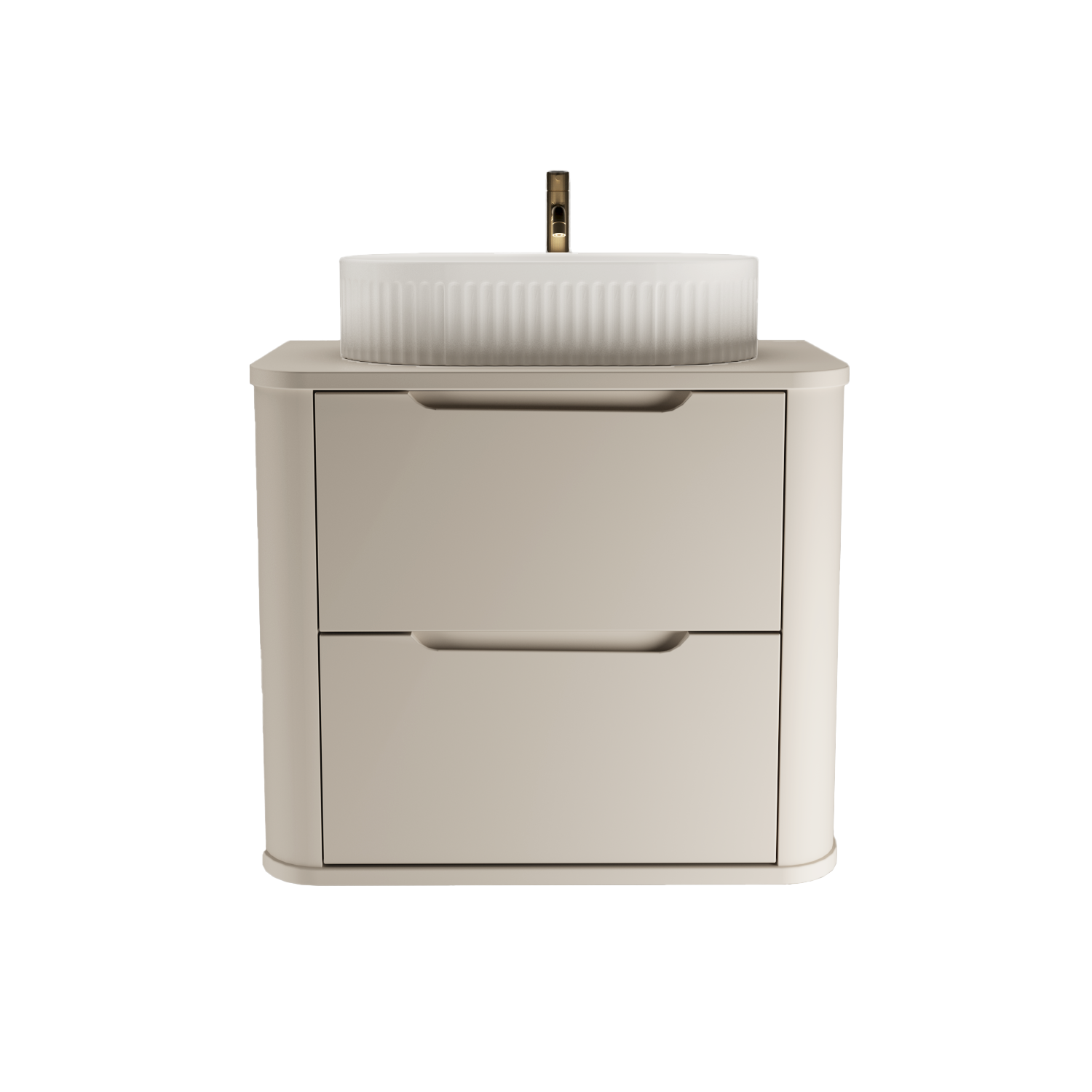 Dulap pentru lavoar 60 cm, 2 sertare, margini rotunjite Luma - Casmir