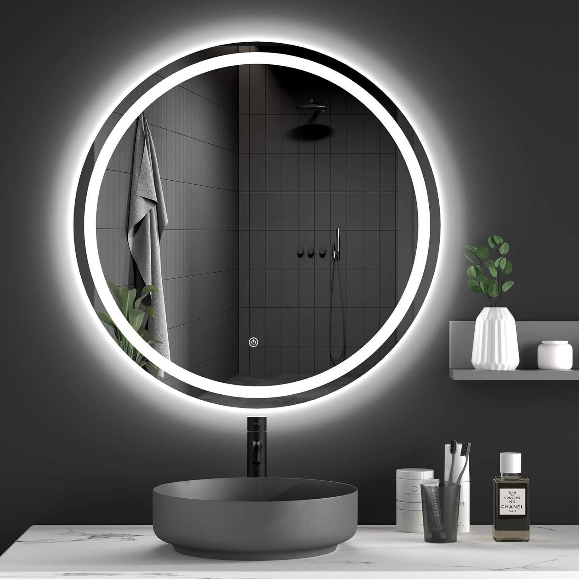 Oglindă de perete cu LED-uri BAS P11242 - 80 cm