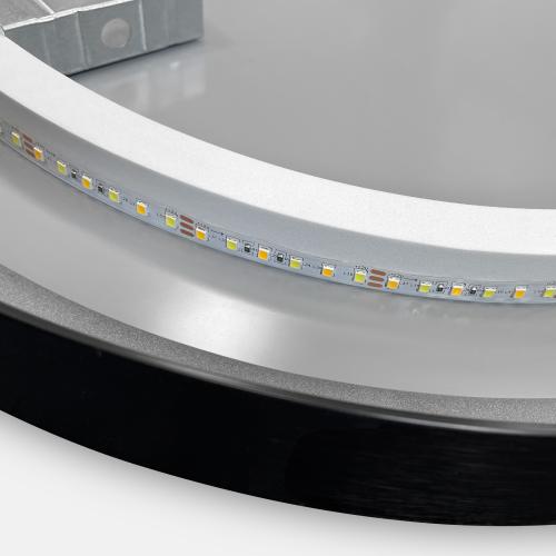 Oglinda de perete cu LED-uri MMJ Negru - 60 cm