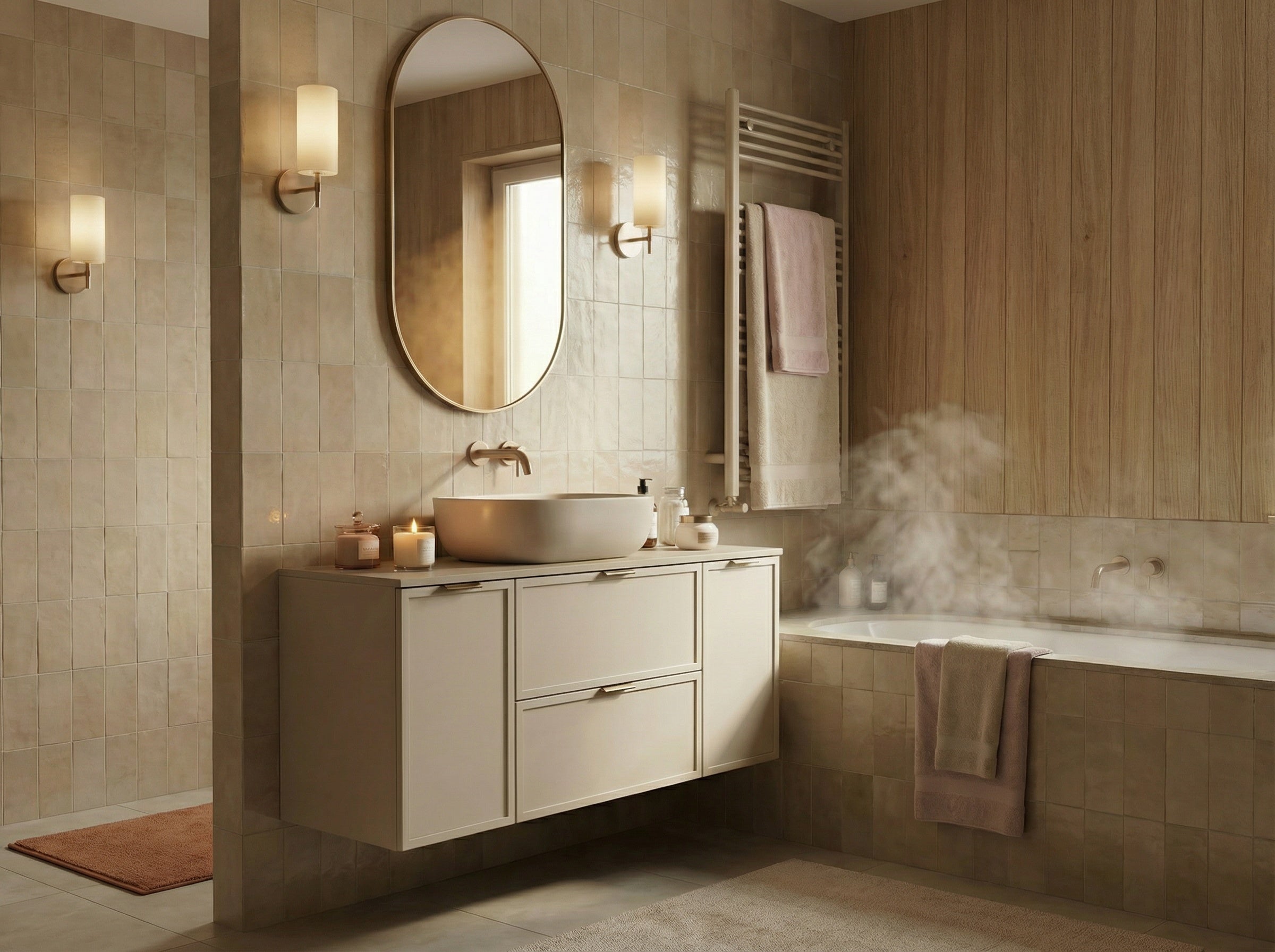 Dulap pentru lavoar 120 cm fronturi cu rama decorativa, 2 usi si 2 sertare Roma - Casmir