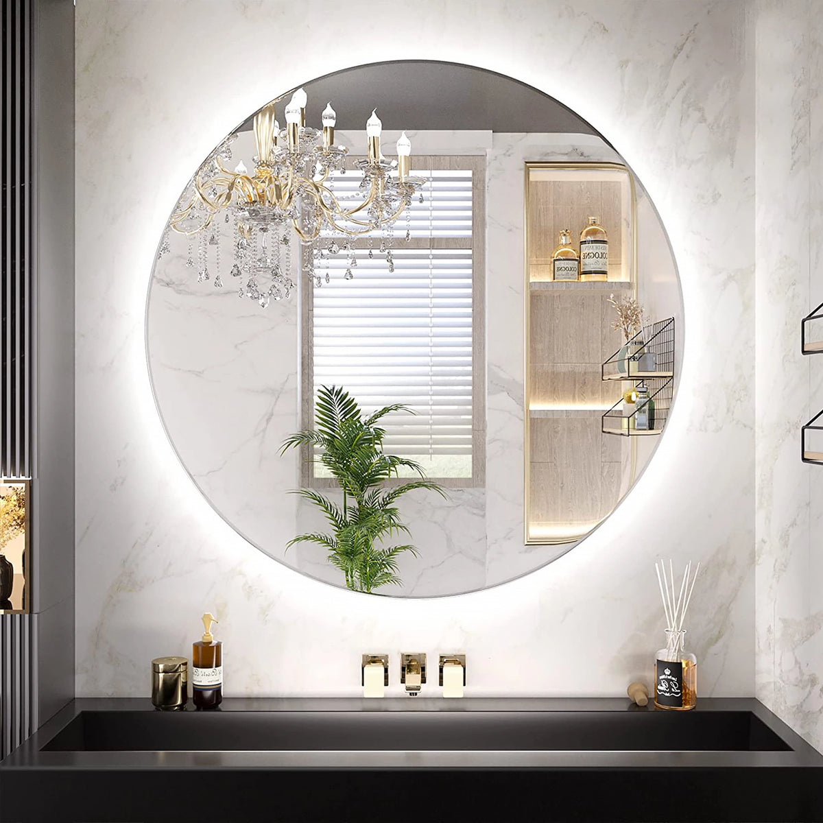 Oglinda de perete cu LED-uri HZJ - 60 cm