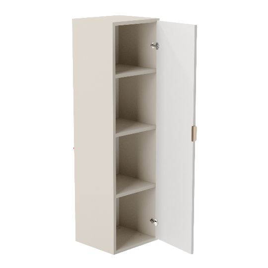 Dulap inalt pentru baie 120 cm, cu rafturi, fronturi cu rama decorativa Roma - Casmir