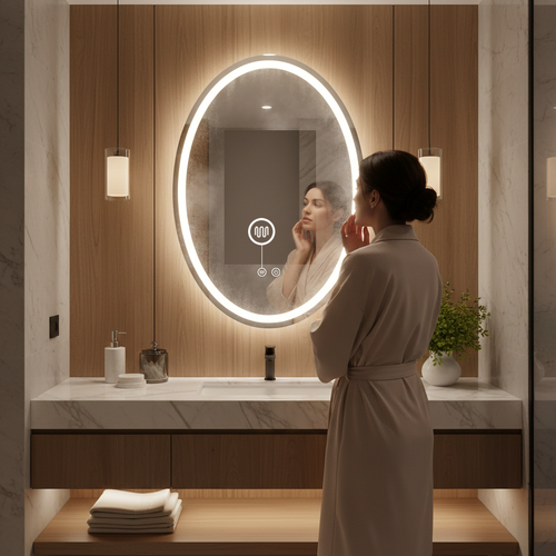 Oglinda de perete cu LED-uri Marco - 60x80 cm