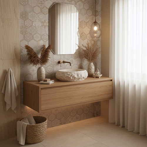 Chiuvetă de blat Mika 50 cm - Warm Beige