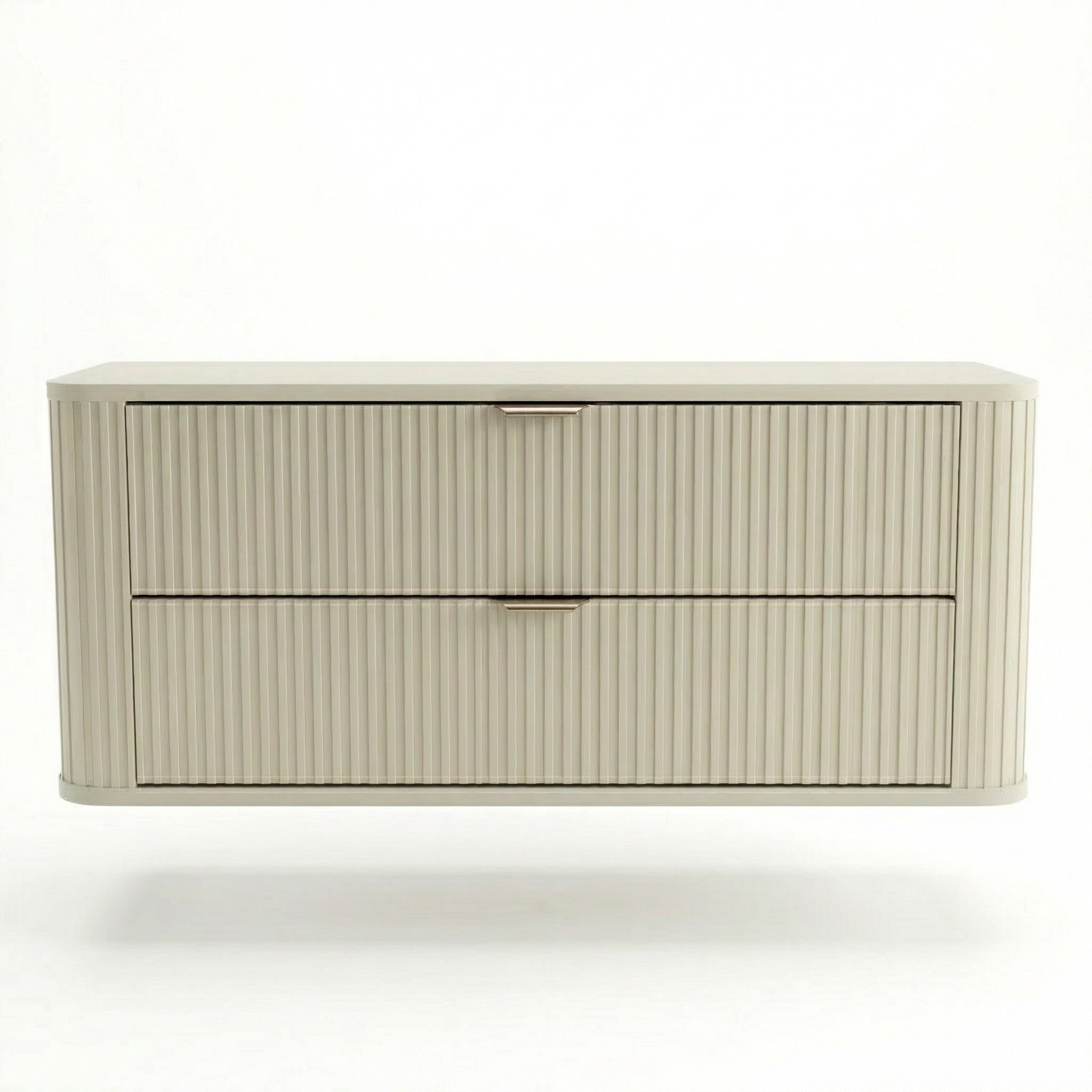 Dulap pentru lavoar 120 cm, 2 sertare, fronturi canelate, rotunjit Selvea - Casmir