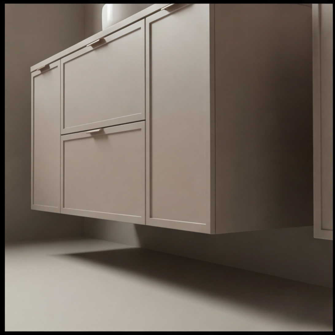 Dulap pentru lavoar 120 cm fronturi cu rama decorativa, 2 usi si 2 sertare Roma - Casmir