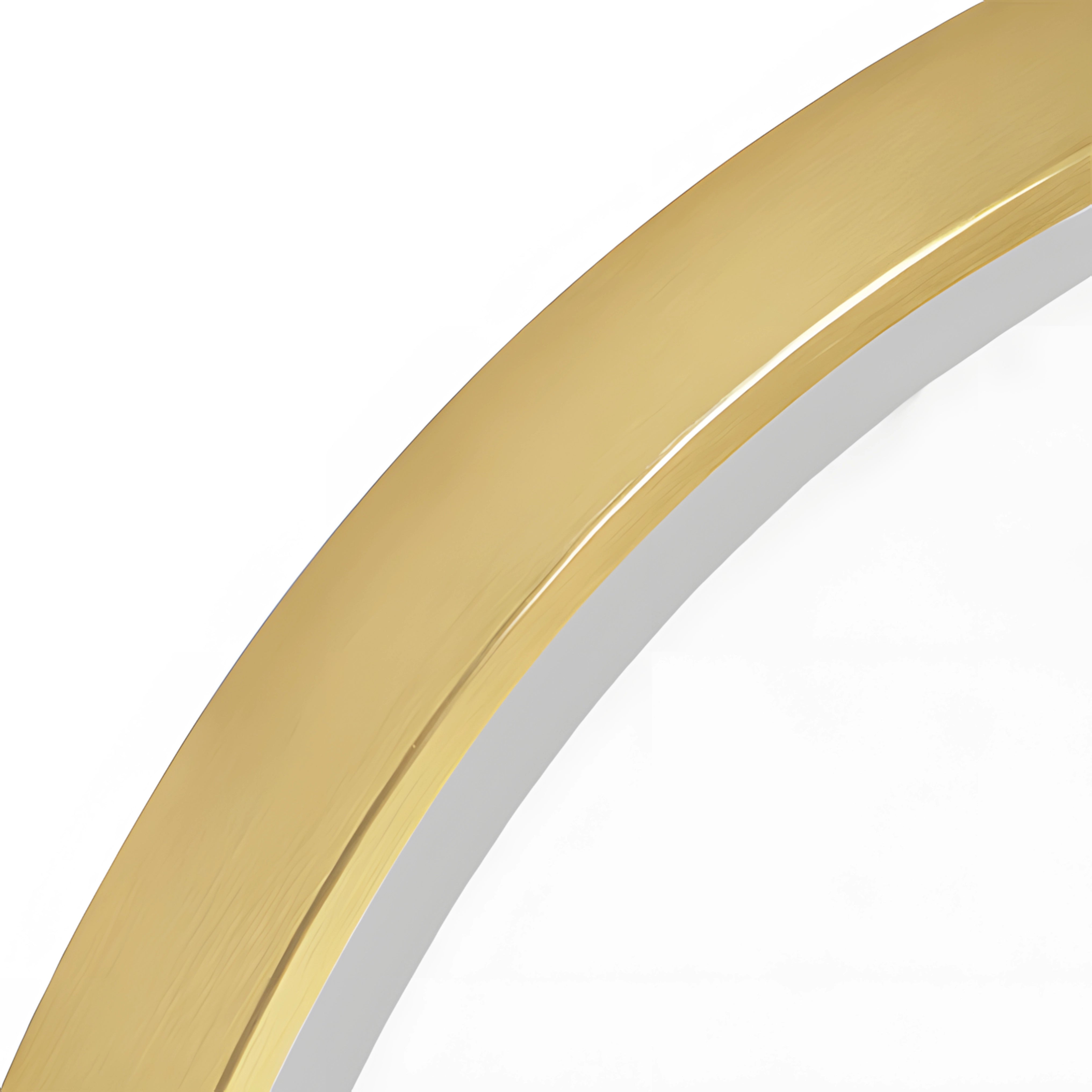 Oglinda de perete cu LED Ovl Auriu - 50x100 cm