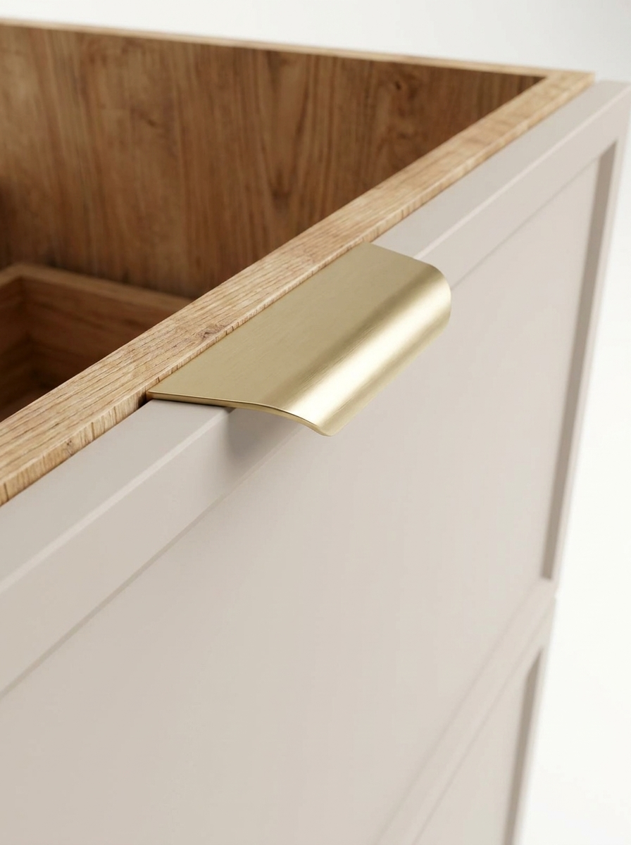 Dulap pentru lavoar 80 cm, 2 sertare, fronturi cu rama decorativa, fara blat Roma - Casmir/Stejar Cremona