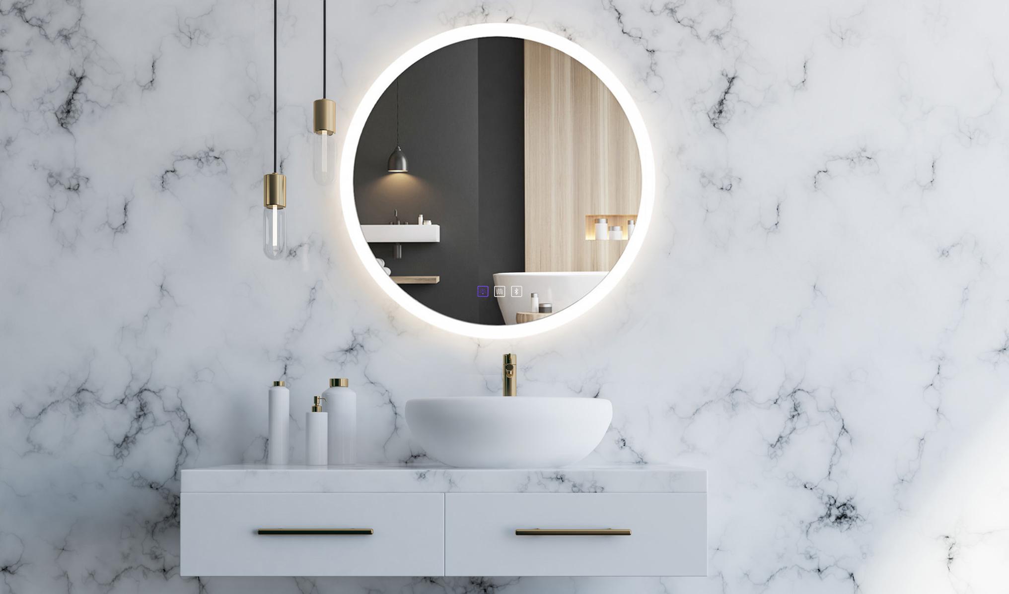 Oglinda de perete cu LED-uri FFJ - 60 cm