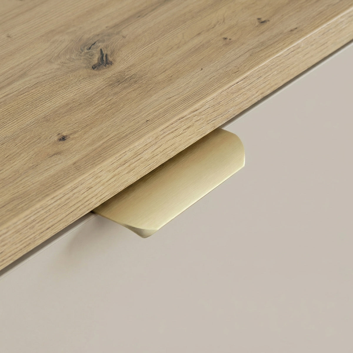 Dulap pentru lavoar 60 cm cu 2 sertare, fronturi netede Orio - Casmir/Stejar artizanal