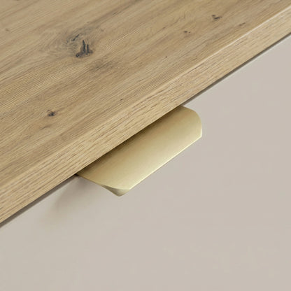 Dulap pentru lavoar 60 cm cu 2 sertare, fronturi netede Orio - Casmir/Stejar artizanal