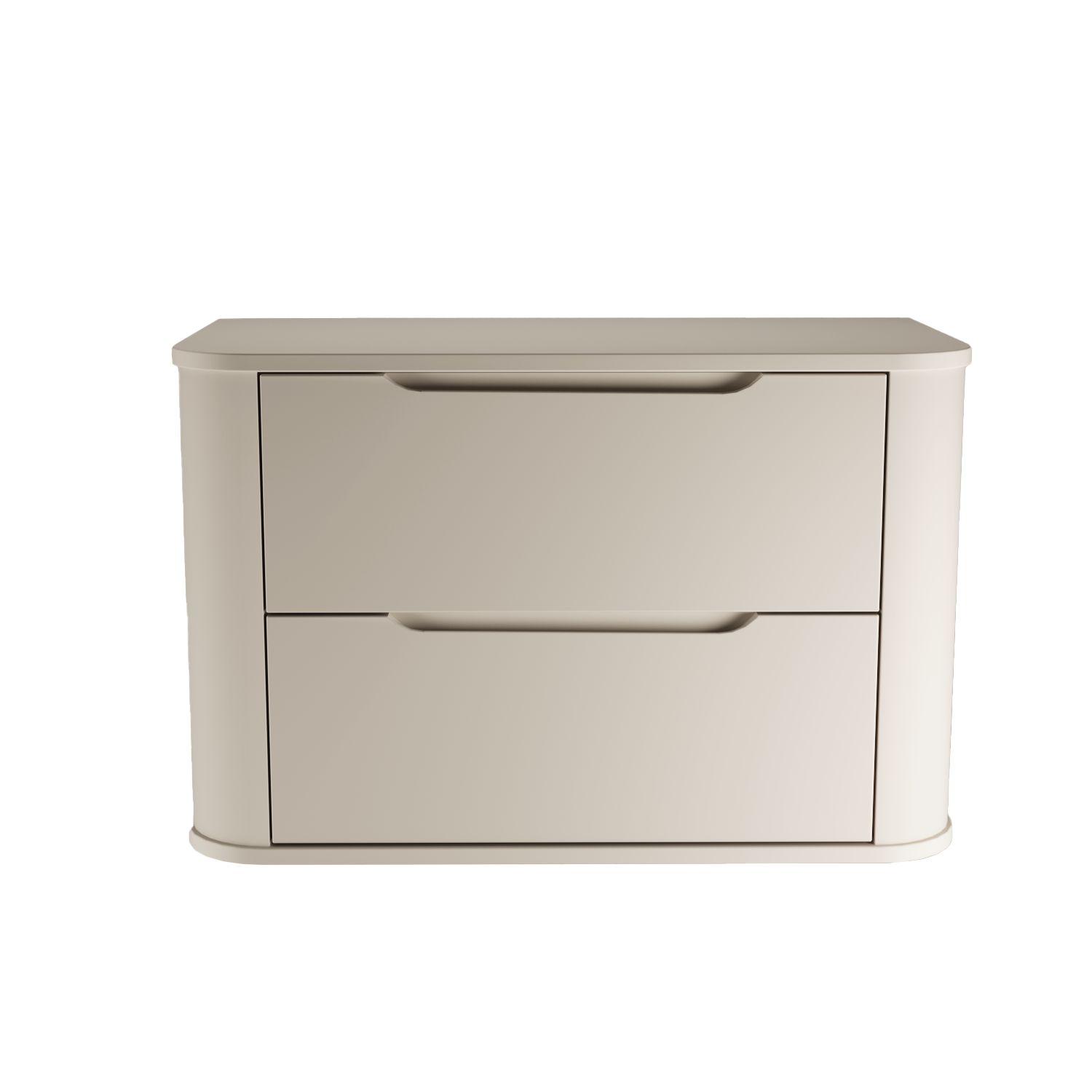 Dulap pentru lavoar 80 cm, 2 sertare, margini rotunjite Luma - Casmir