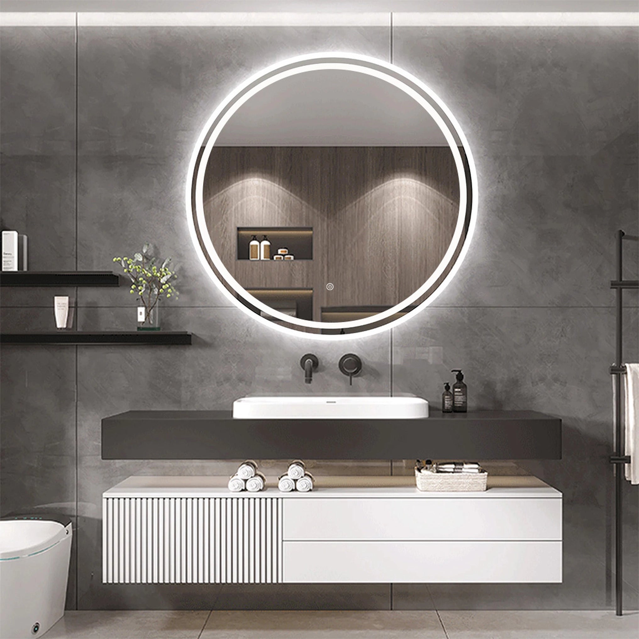 Oglindă de perete cu LED-uri BAS P11239 - 50 cm