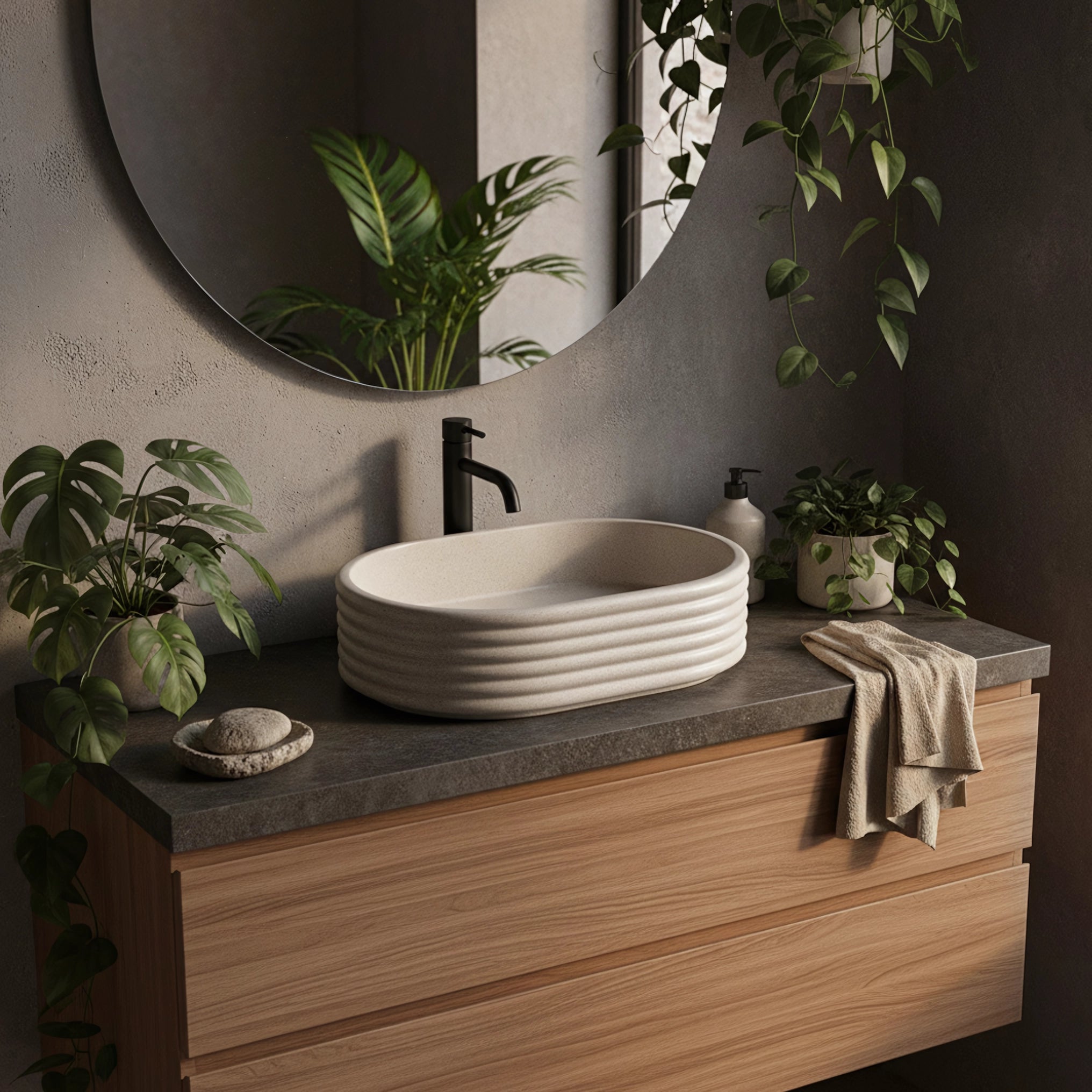 Chiuvetă de blat Nicoletta 50 cm - Beige