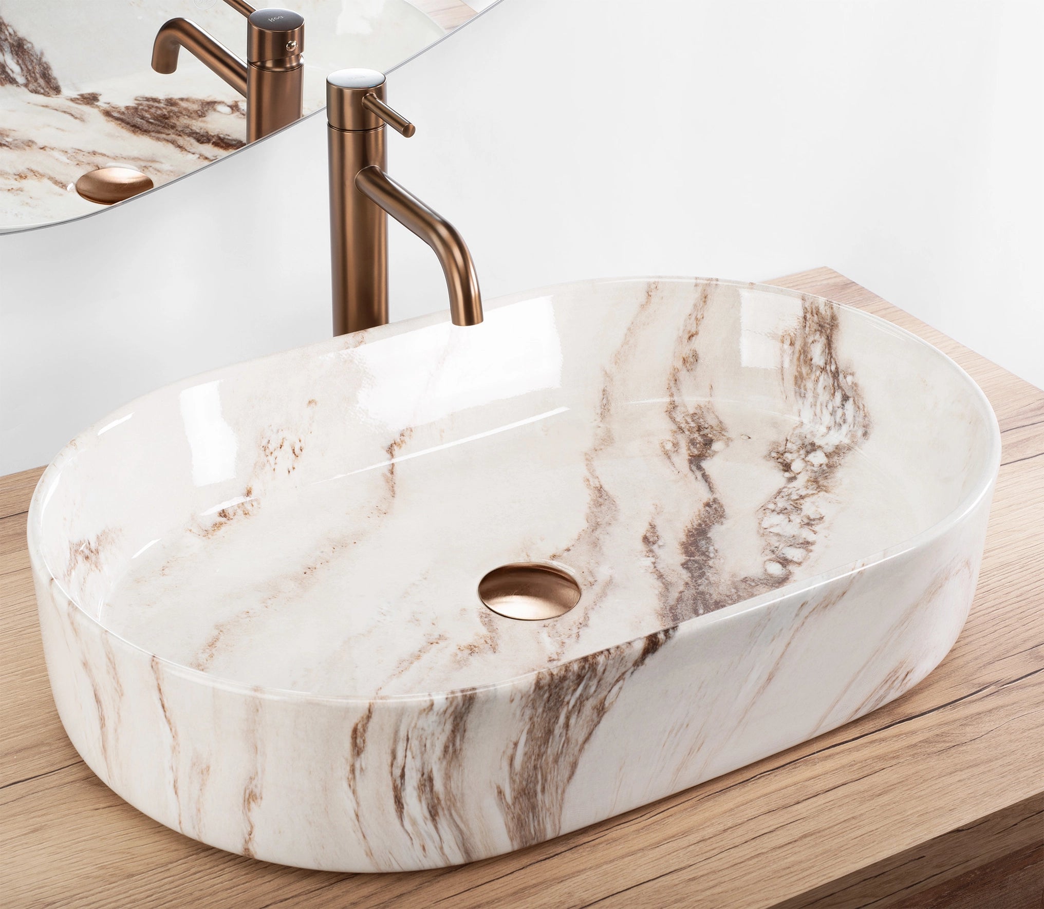 Chiuvetă de blat Nadia 60 cm - Marrone