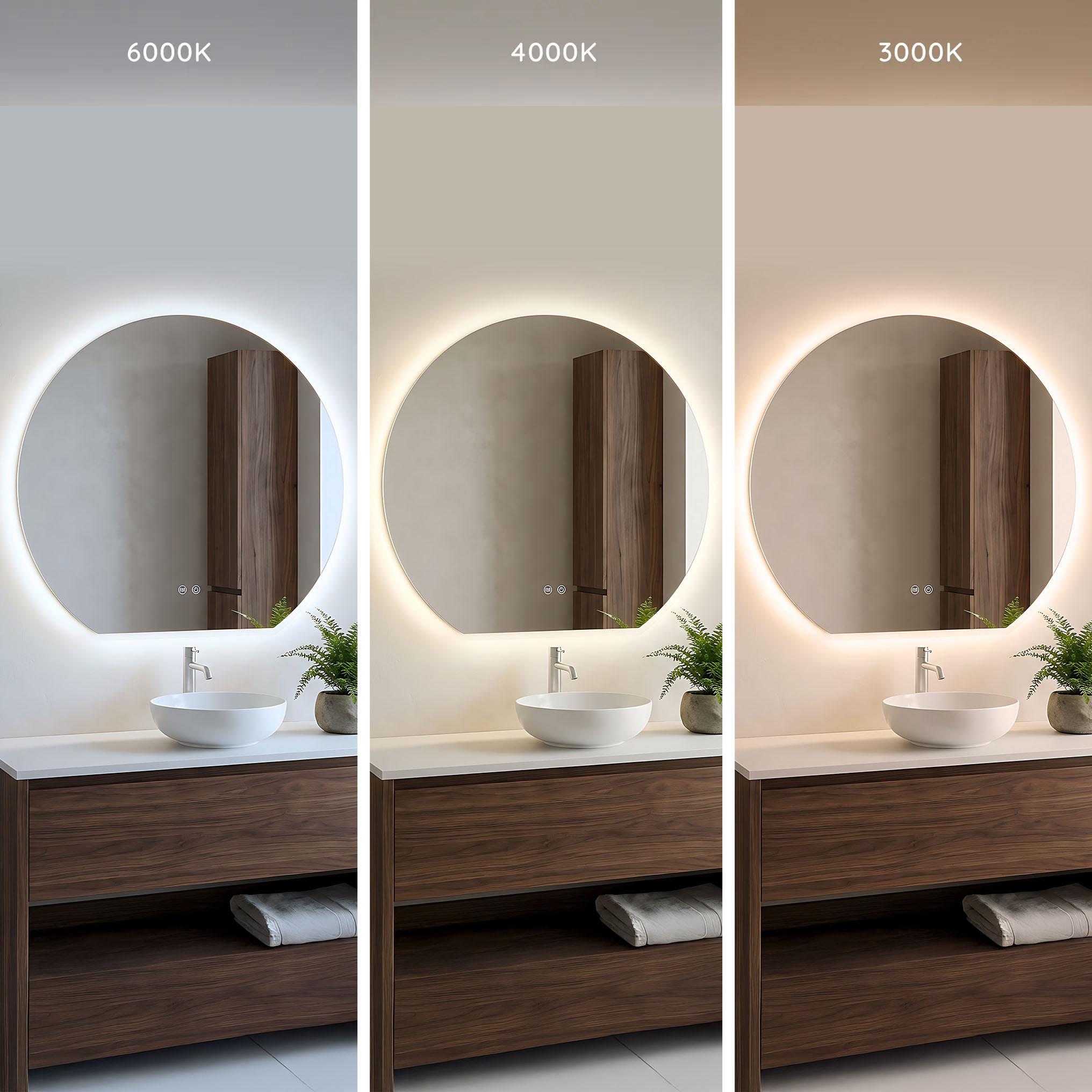 Oglinda de perete cu LED-uri Fabio - 70 cm