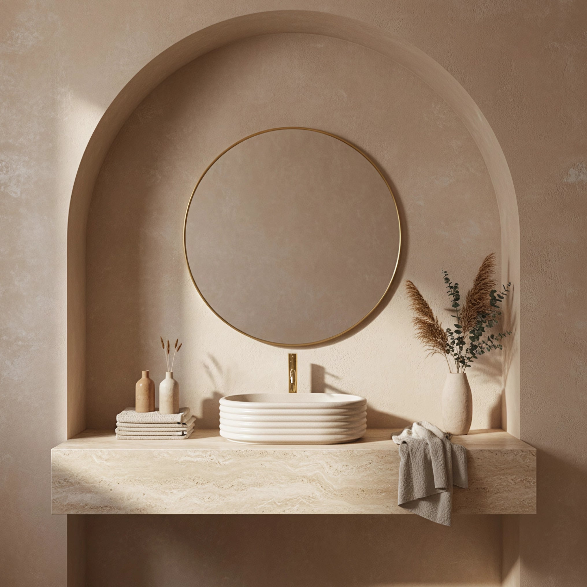 Chiuvetă de blat Nicoletta 50 cm - Beige