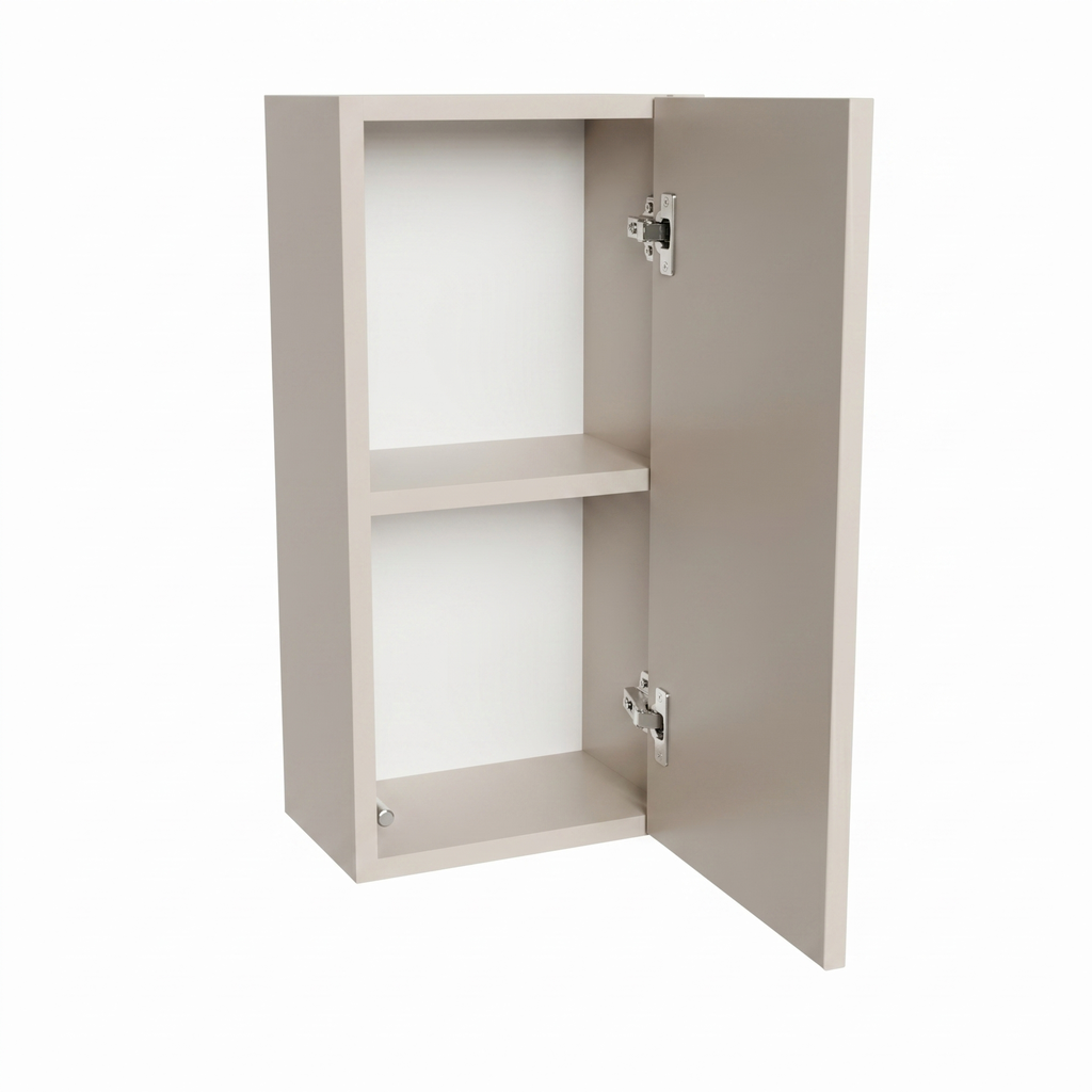 Dulap suspendat pentru baie 30 cm, cu o usa Roma - Casmir/Nuc inchis