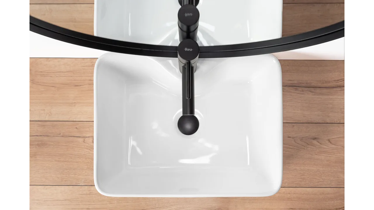 Chiuvetă de blat Kelly 50 cm - Albă