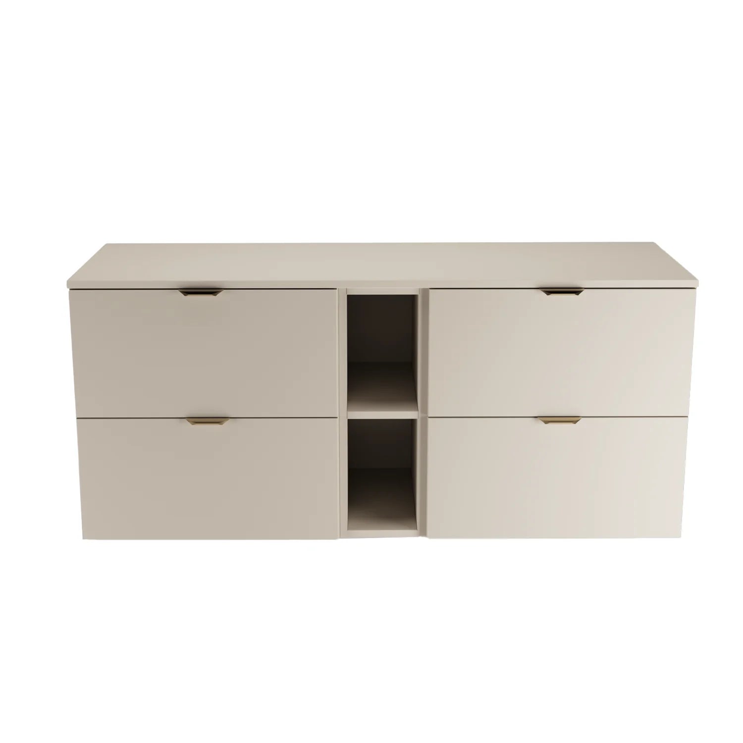 Dulap pentru lavoar 140 cm, cu raft, fronturi netede Orio - Casmir