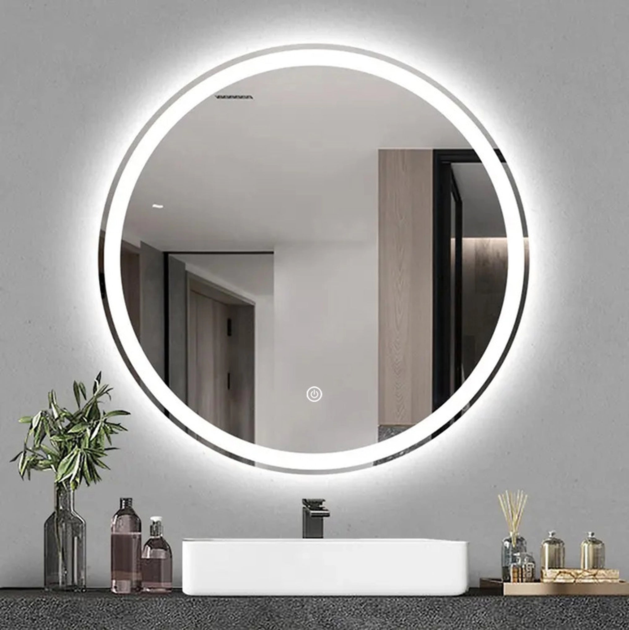 Oglindă de perete cu LED-uri BAS P11241 - 70 cm