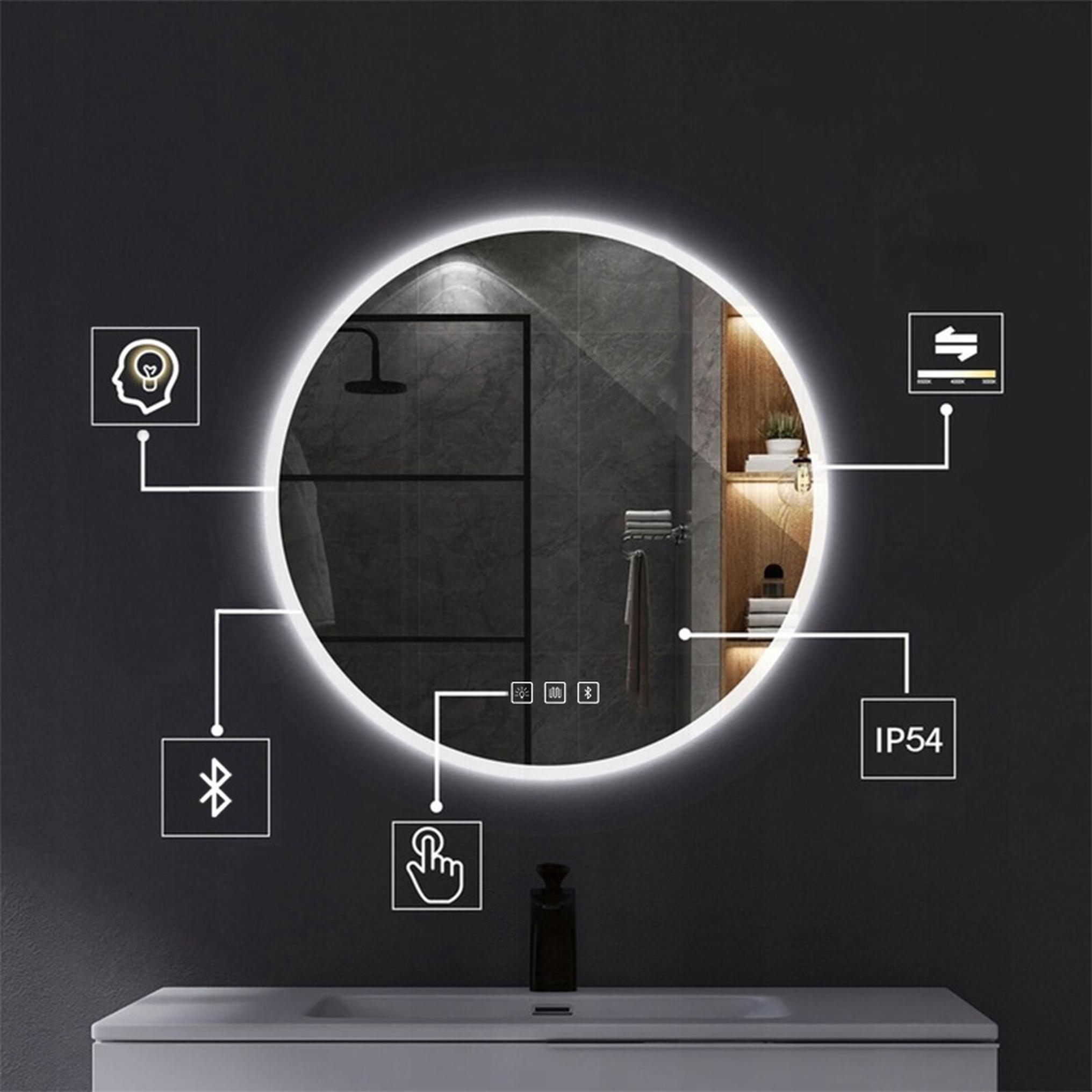 Oglinda de perete cu LED-uri FFJ - 60 cm
