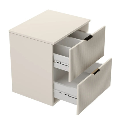 Dulap pentru lavoar 80 cm 2 sertare fronturi canelate Willy - Casmir