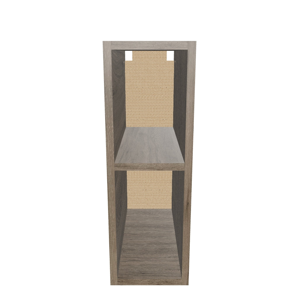 Raft îngust 20 cm, cu 1 polita - Nuc inchis