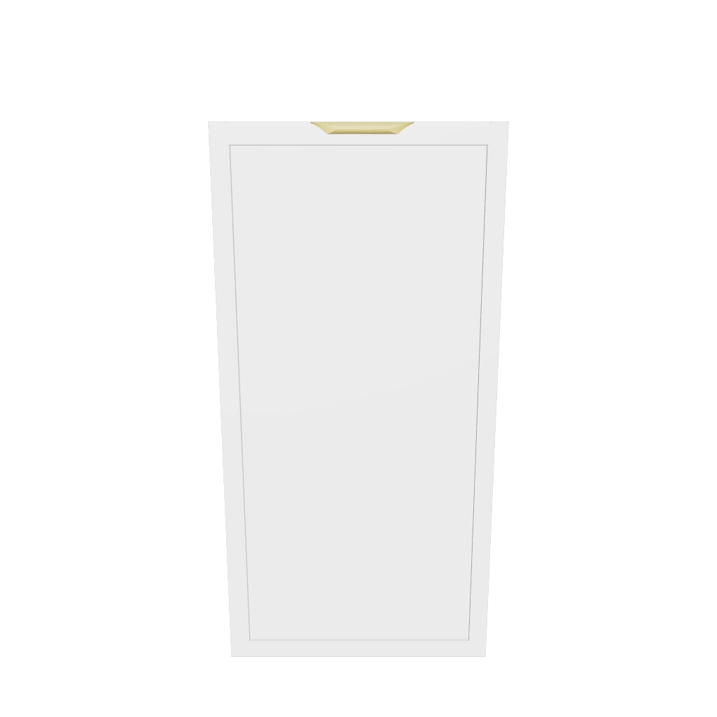 Dulap de baie 30 cm cu 1 usa, fronturi cu rama decorativa, fara blat Roma - Alb