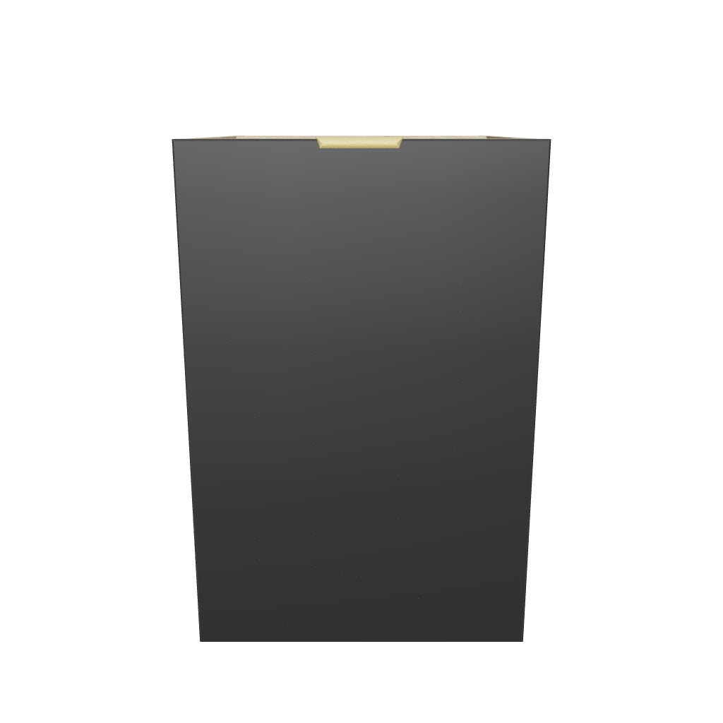 Dulap de baie 40 cm cos de rufe, fronturi netede Orio, fara blat - Negru/Stejar artizanal