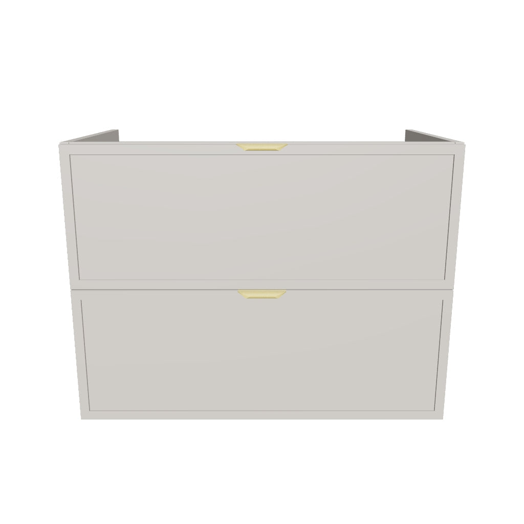 Dulap pentru lavoar 80 cm, 2 sertare, fronturi cu rama decorativa, fara blat Roma - Casmir