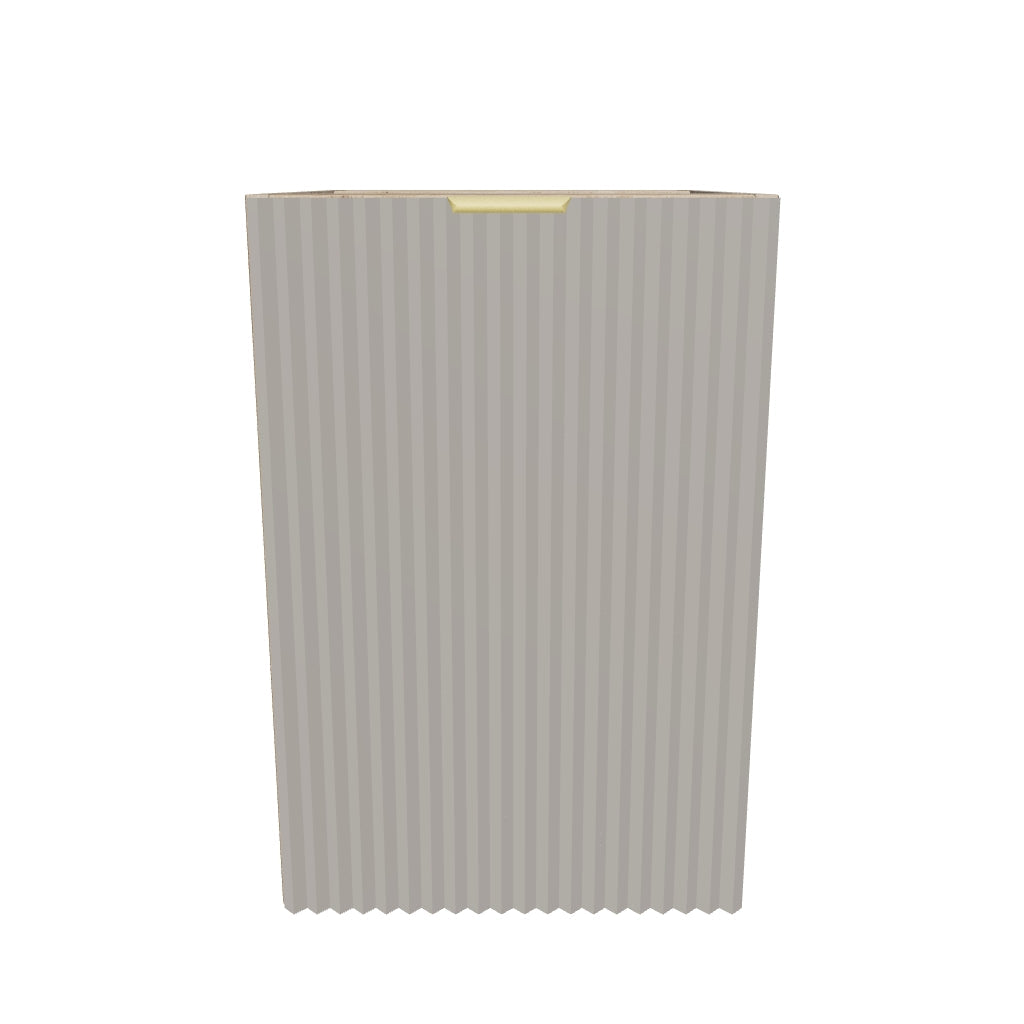 Dulap de baie 40 cm cos de rufe, fronturi canelate Willy, fara blat - Casmir/Nuc