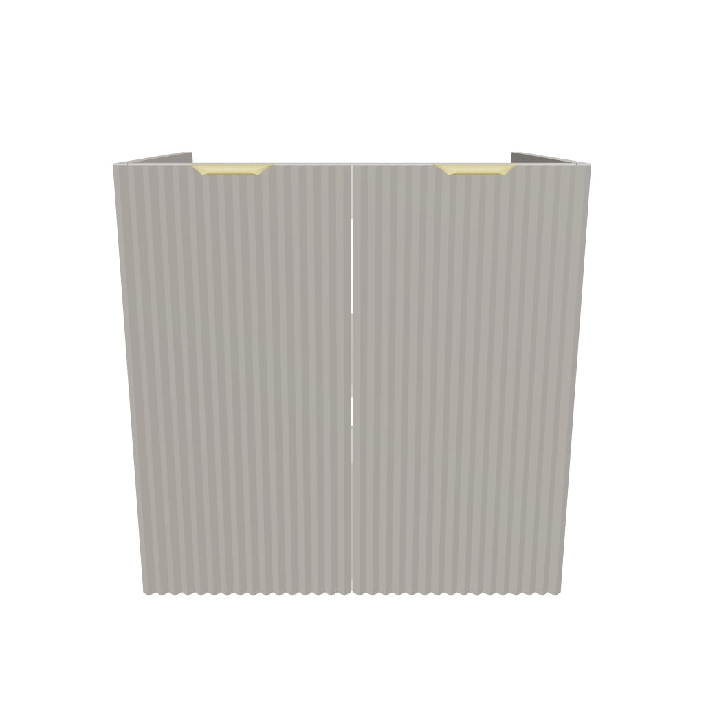 Dulap pentru lavoar 60 cm cu 2 usi, fronturi canelate, fara blat Willy - Casmir