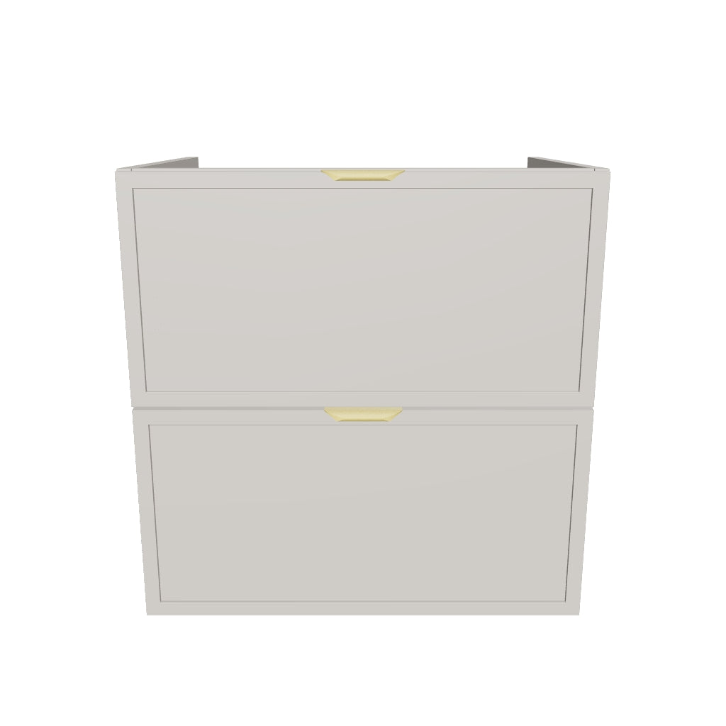 Dulap pentru lavoar 60 cm, 2 sertare, fronturi cu rama decorativa, fara blat Roma - Casmir