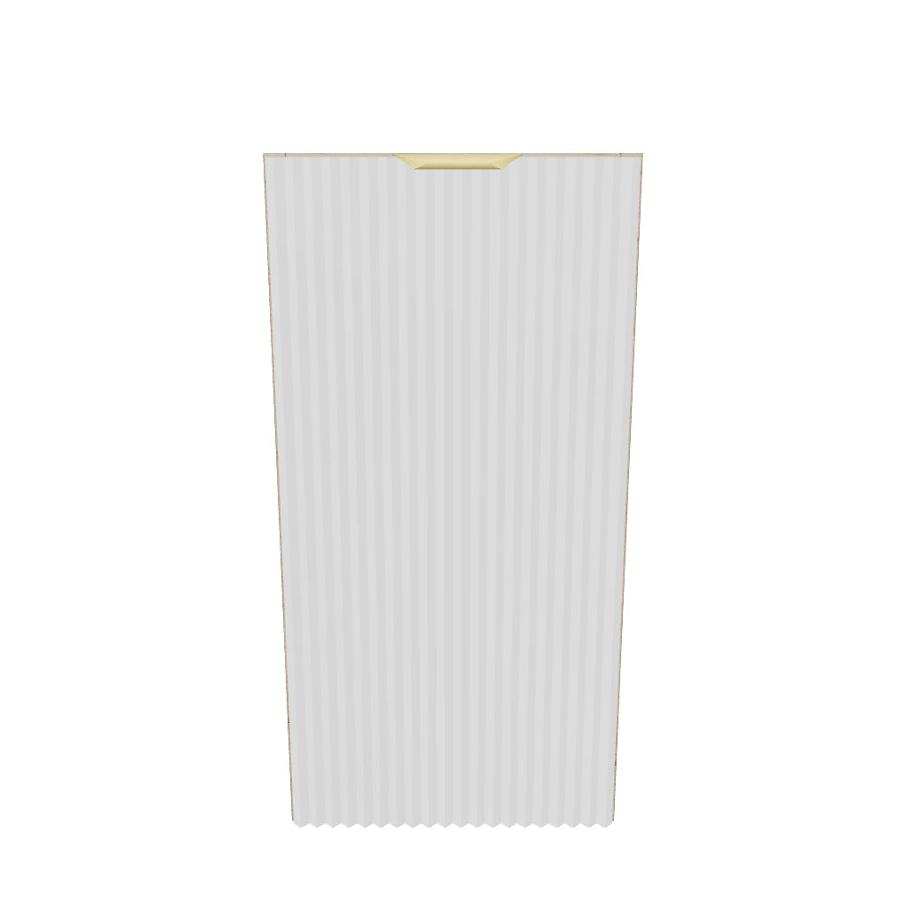 Dulap de baie 30 cm cu 1 usa, fronturi canelate, fara blat Willy - Alb/Nuc