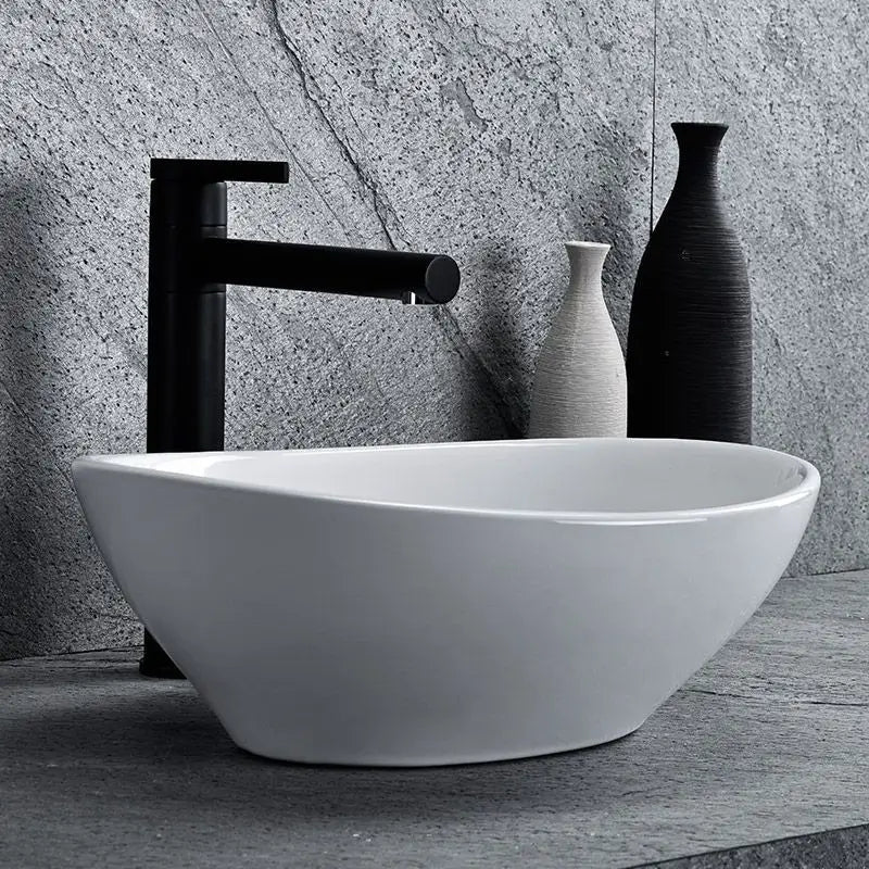 Chiuvetă de blat Sofia 40 cm - Alb Ceramică