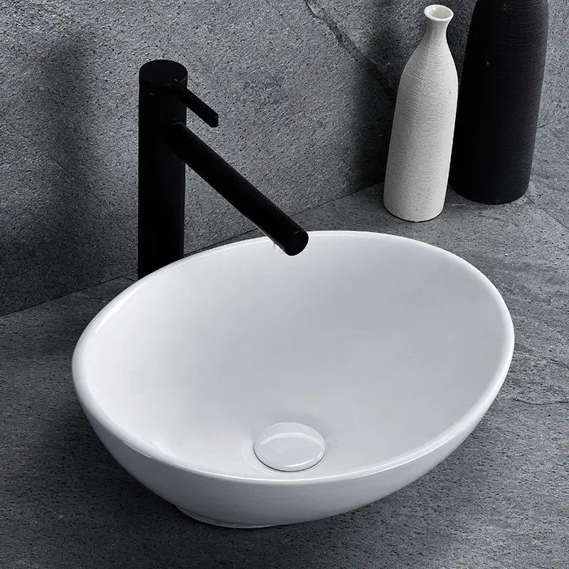 Chiuvetă de blat Sofia 40 cm - Alb Ceramică
