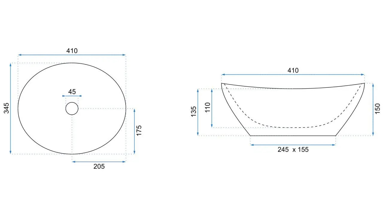 Chiuvetă Sofia 40 cm - Piatra Usoara Mat