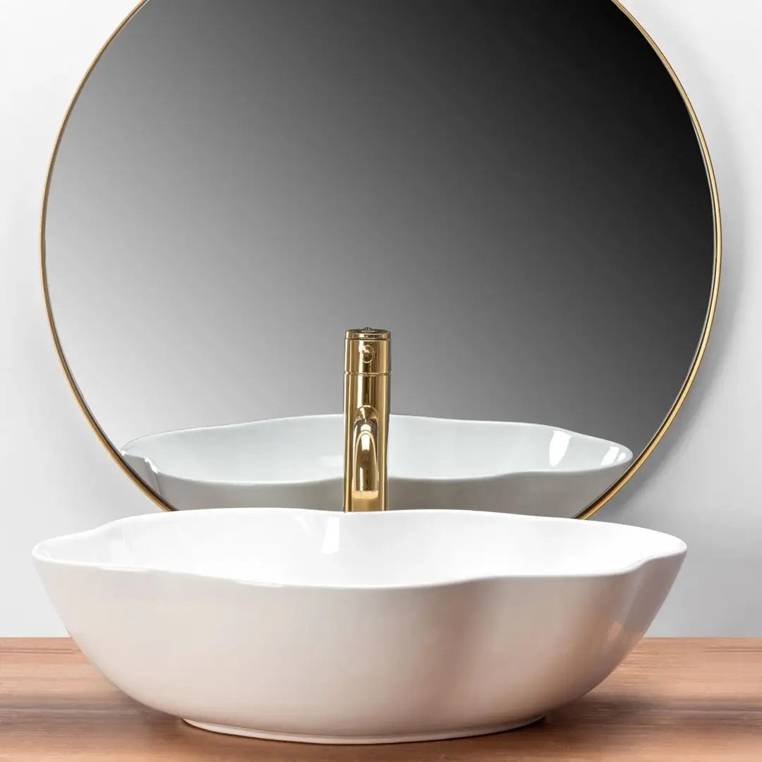 Chiuvetă de blat Pearl 50 cm - Alb Ceramică