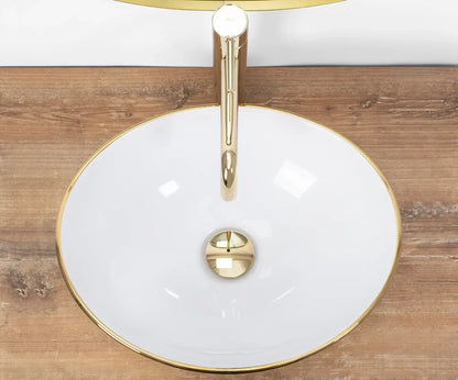 Chiuvetă Sofia 40 cm - Auriu/Alb