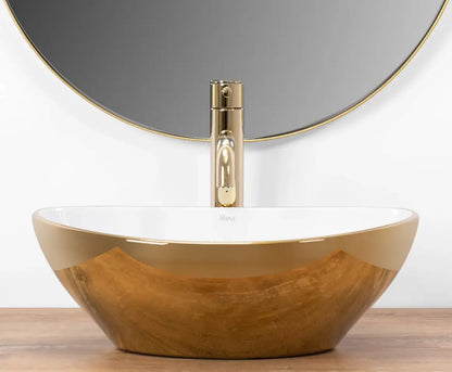 Chiuvetă Sofia 40 cm - Auriu/Alb