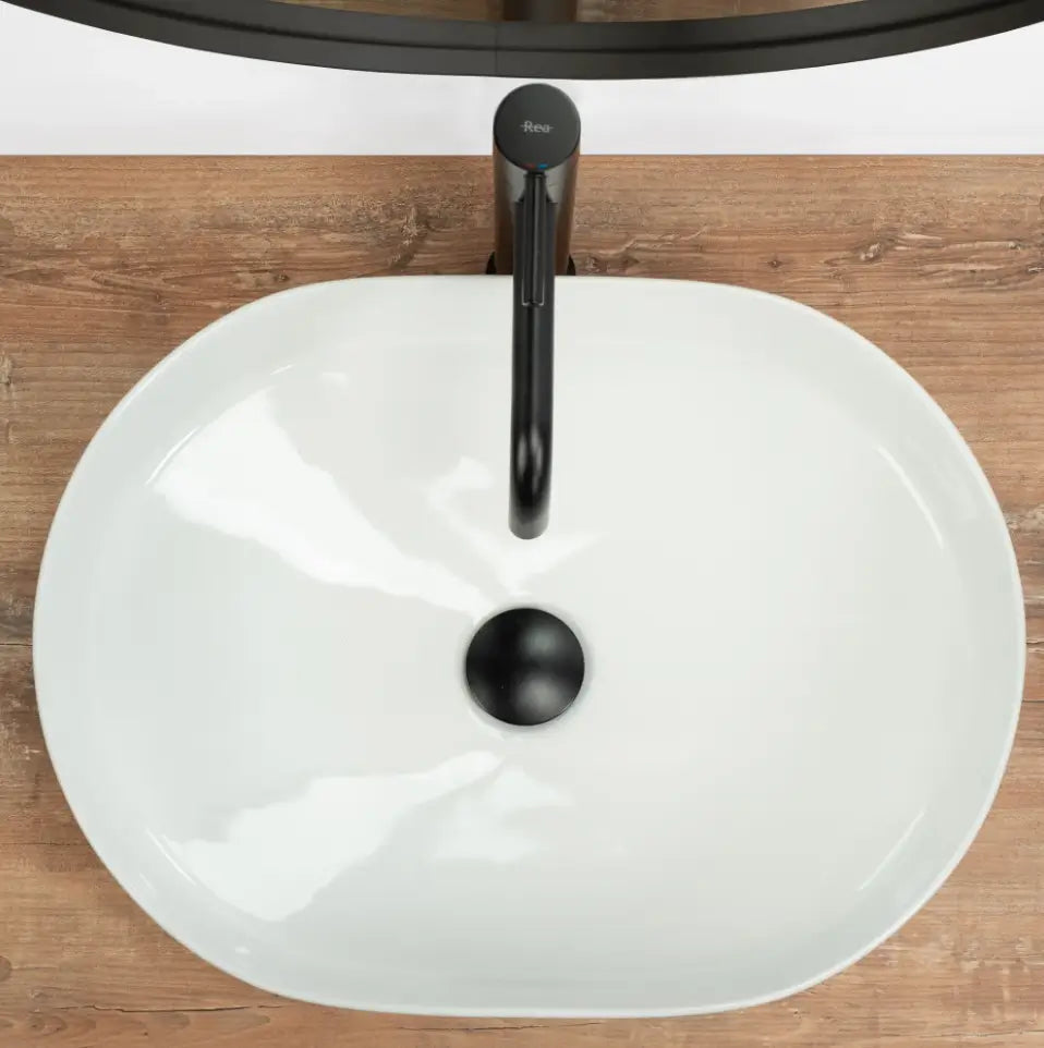 Chiuvetă de blat Nadia 50 cm - Alb Ceramică