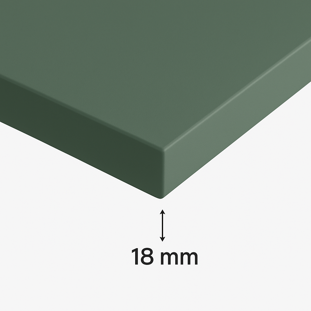 Blat de baie 160 cm, sub dulapul pentru chiuvetă - Verde